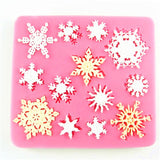 3D Christmas Snowflake Shape Silicone Molds Fondant Cookie Mold Candy Cake Decorating Moulds Kitchen Baking Tool Cake Decoration