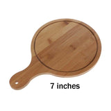 Durable Round Wooden Pizza Paddle Serving Board Making Peel Cutting Tray 4 Sizes 6/7/8/9 inches