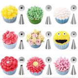 32-Piece Cake Decorating Supplies Tips Kits Penholder Cleanser Brush With Scissors For Mounting Pen Brush For Cream Bag