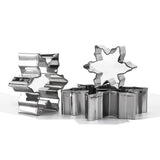 5Pcs/Set Christmas Snowflake Stainless Steel Cookie Cutters Cake Biscuit Moulds Fondant Icing Mold Kitchen Baking Tools