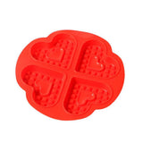 1 pcs 4-Hold Heart Shape Waffle Mold Food Grade Silicone Muffin Cake Mold Cake Decorating Tools