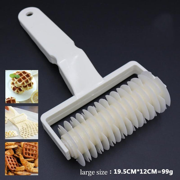 NEW 1pcs Plastic Pull Net Pizza Knife Wheel Pasta Lattice Roller Cutter Dough Biscuit Pie Kitchen Baking Tool Cutter Accessories